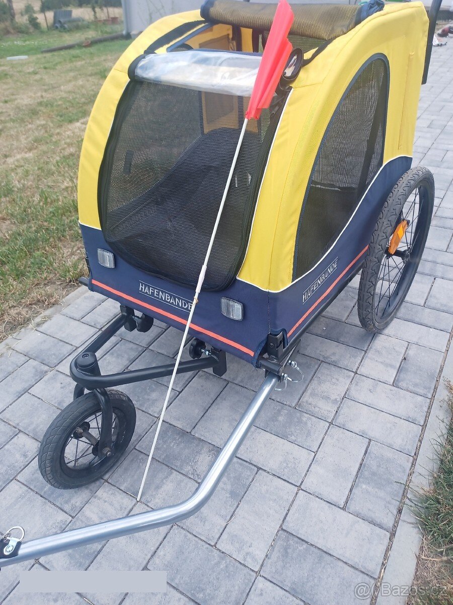 Vozík za kolo pro dva psy 2in1 - HAFENBANDE Cabby L