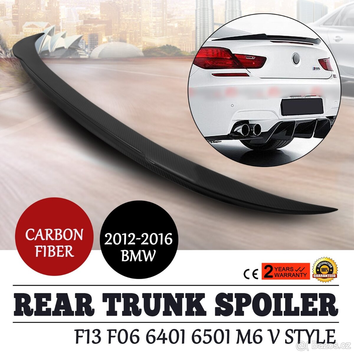 Zadní karbonový spoiler/křídlo pro BMW M6 2012-2016