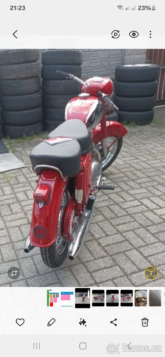Jawa 250/353 kývačka