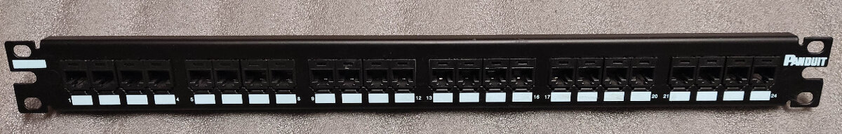 Ethernet Patch Panel 24 Port All Metal Black CP24BLY + CJ58