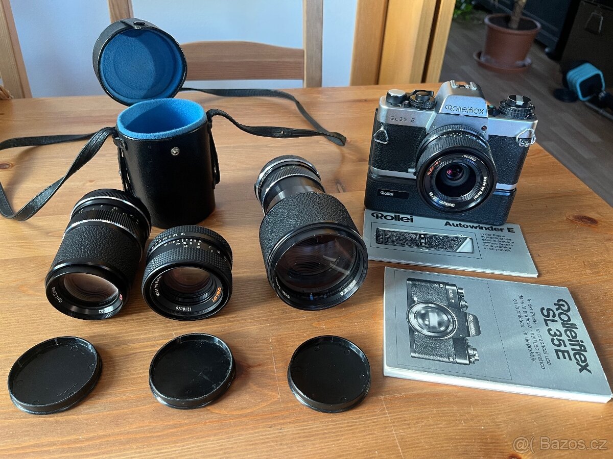 Rolleiflex SL 35 E + motor a 4 objektivy