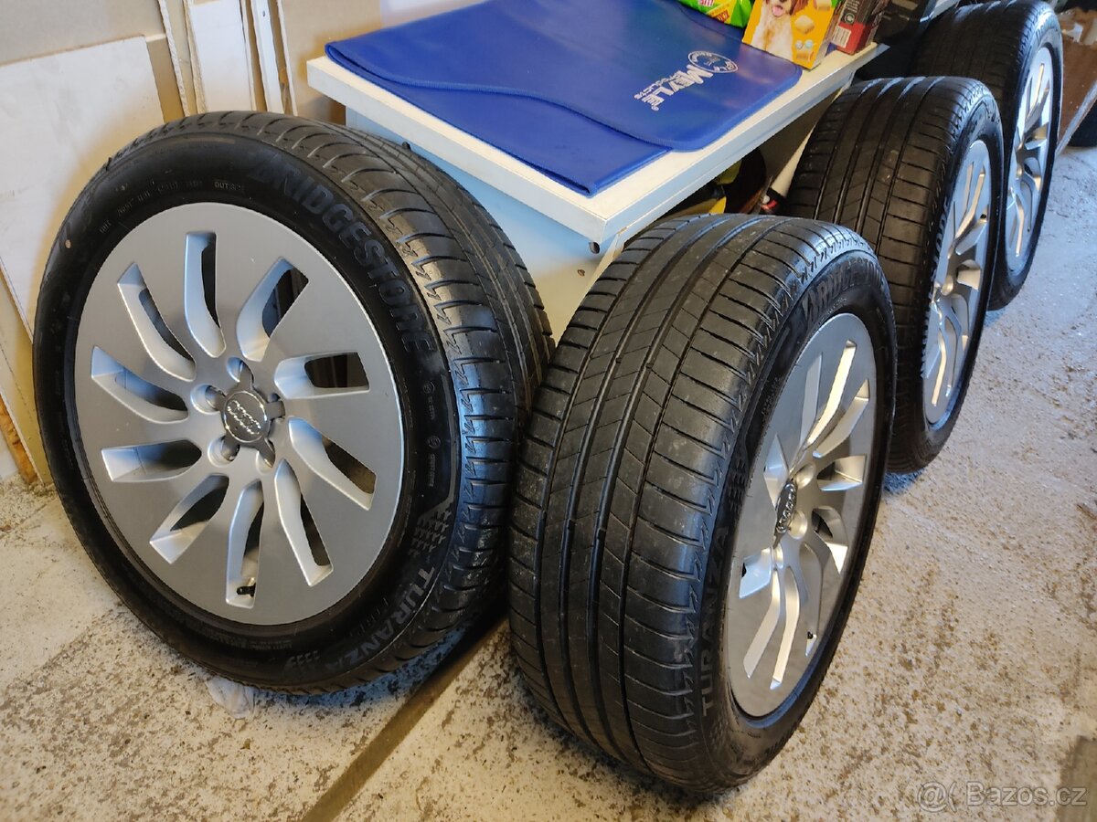 Alu kola Audi A6 A5 A7 5x112 r18 Originál,pneu7m 225/55/18
