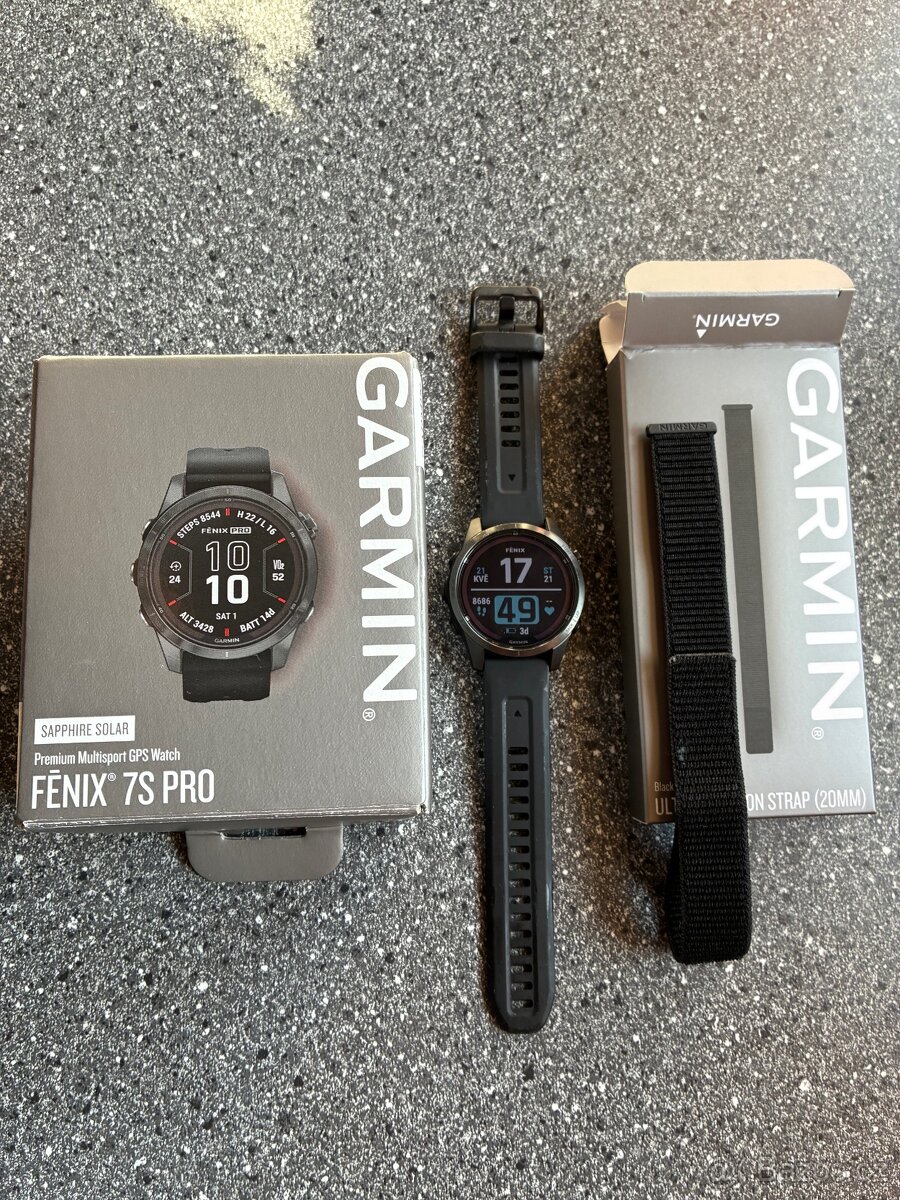 Garmin - Fēnix® 7S PRO Sapphire Solar / Grey DLC Titanium /