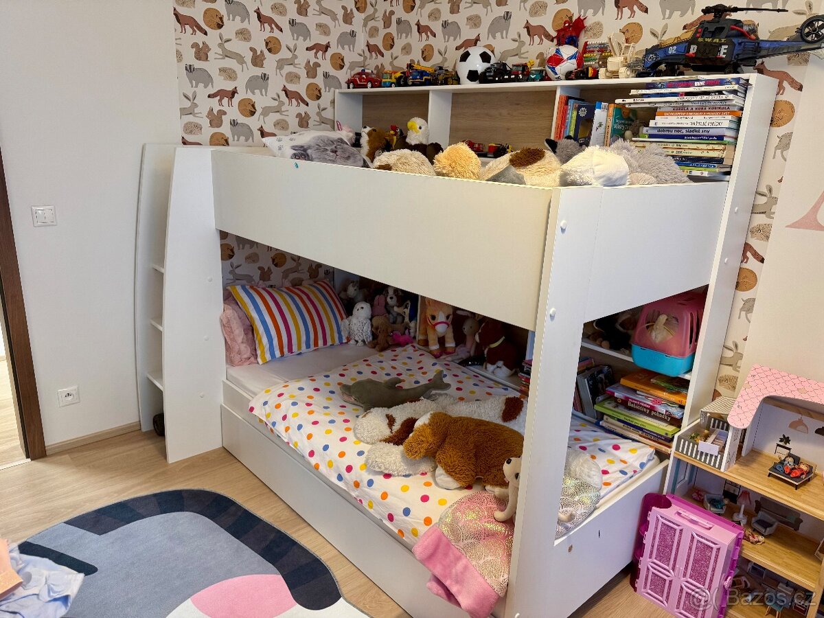 Patrová postel s úložným prostorem, se šuplíkem Leo II