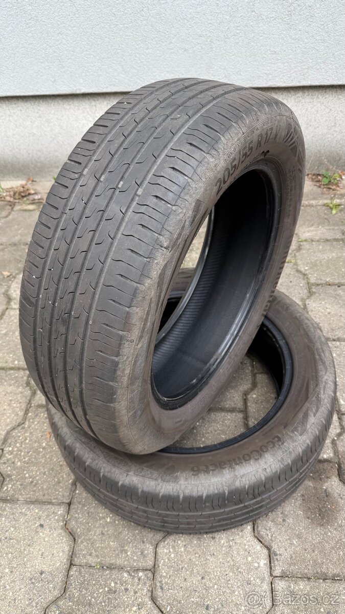 2x letní 205/55/17 Continental