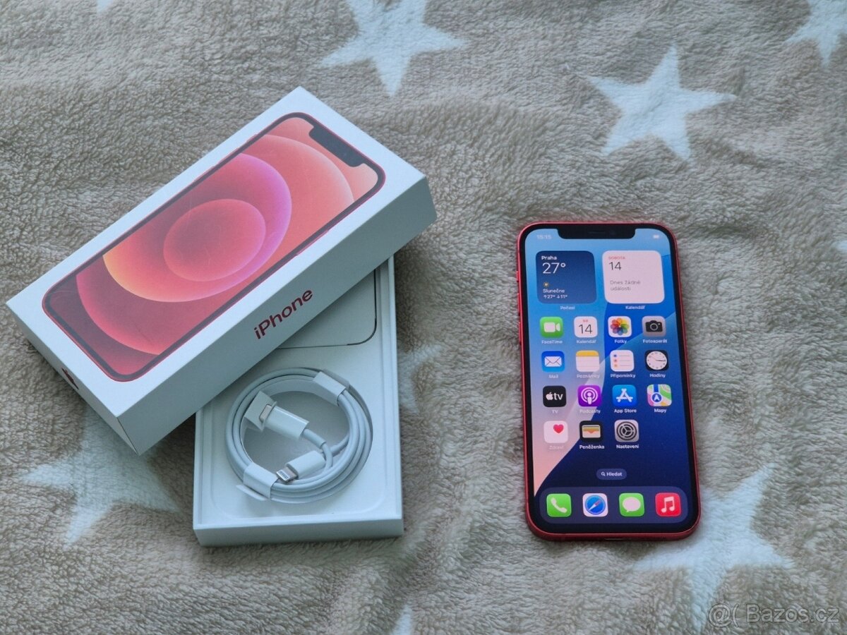 iPhone 12 64gb Red stav baterie 93%