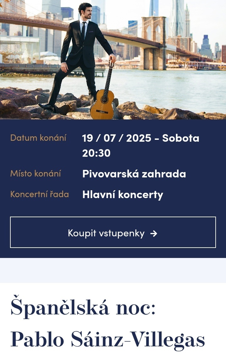 Španělská noc: Pablo Sáinz-Villegas 19.7.2025