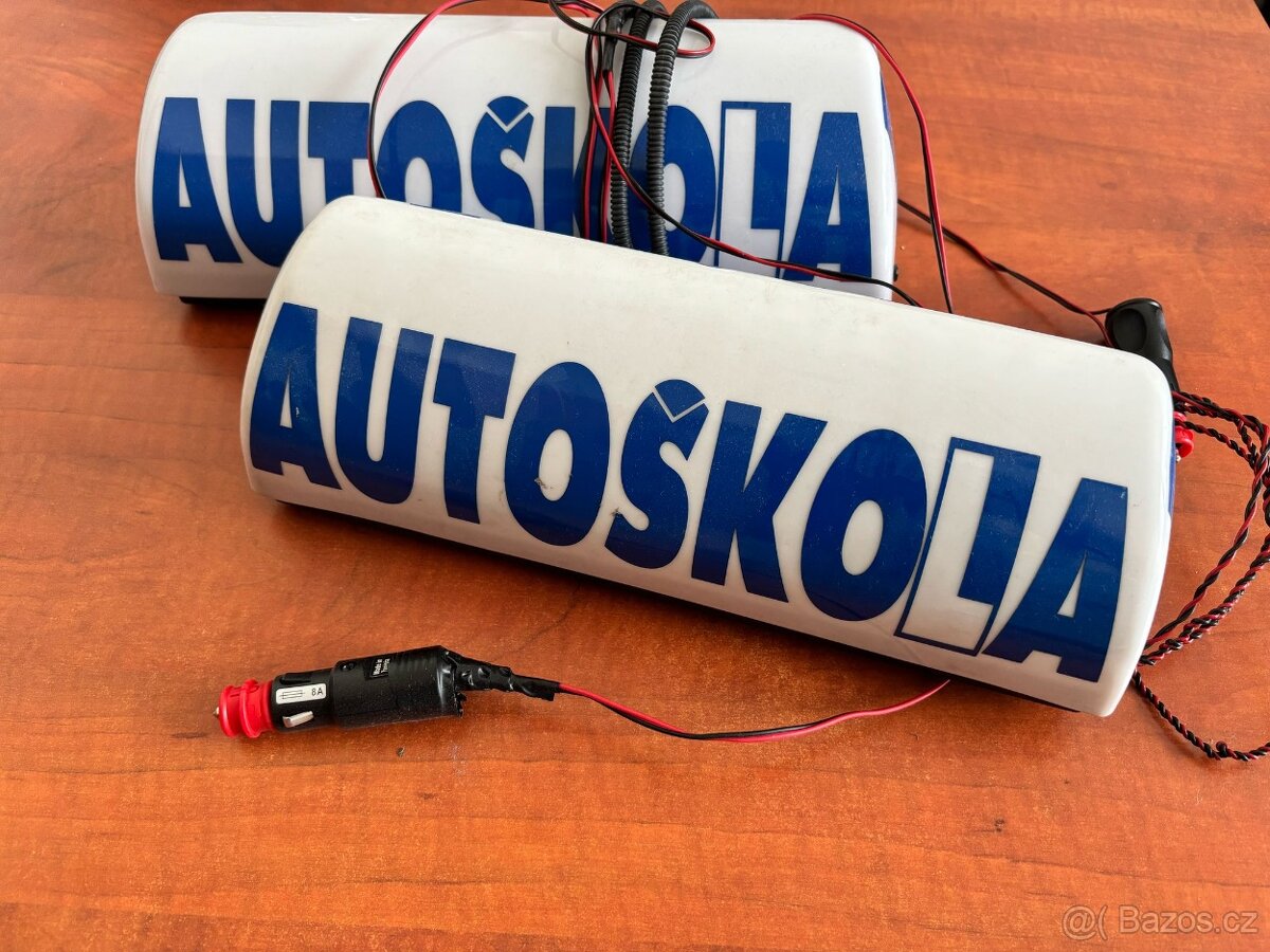 Magnetická svítilna - transparent AUTOŠKOLA