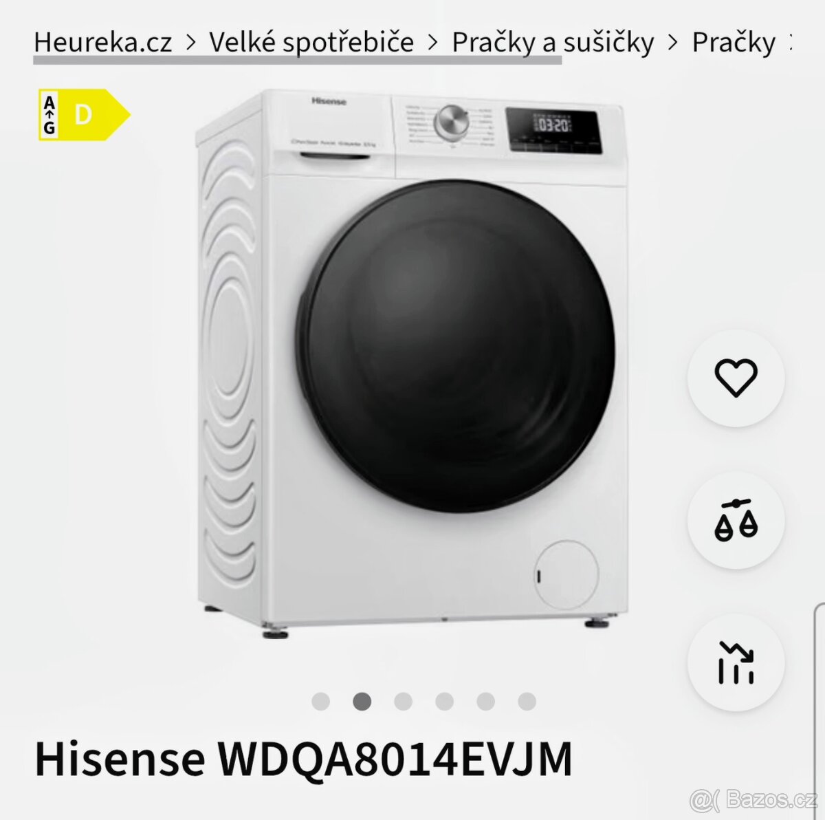 Prodám novou pračku- stěhování,  Hisense,  8kg