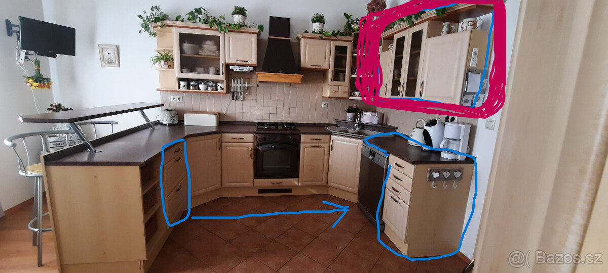 Kuchyňská linka - horní skříňky