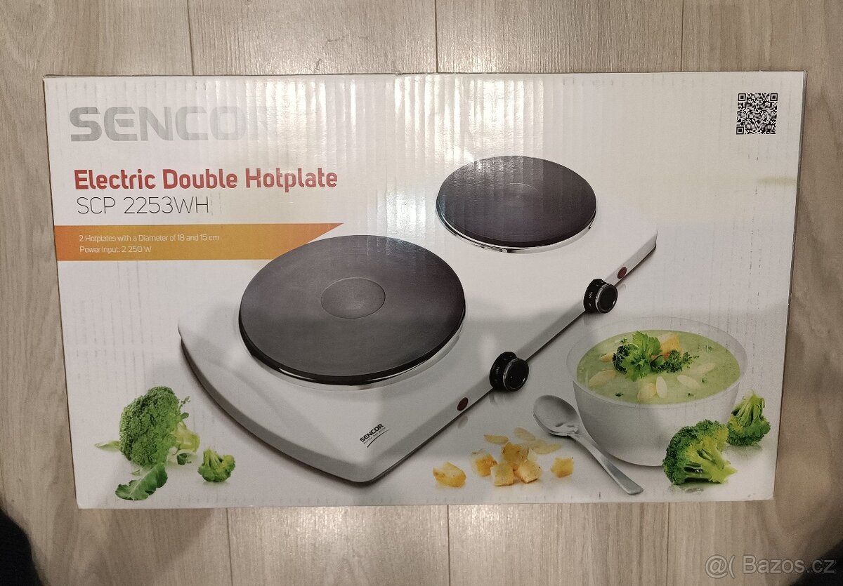 Elektrický vařič Sencor SCP 2253WH dvojplotna