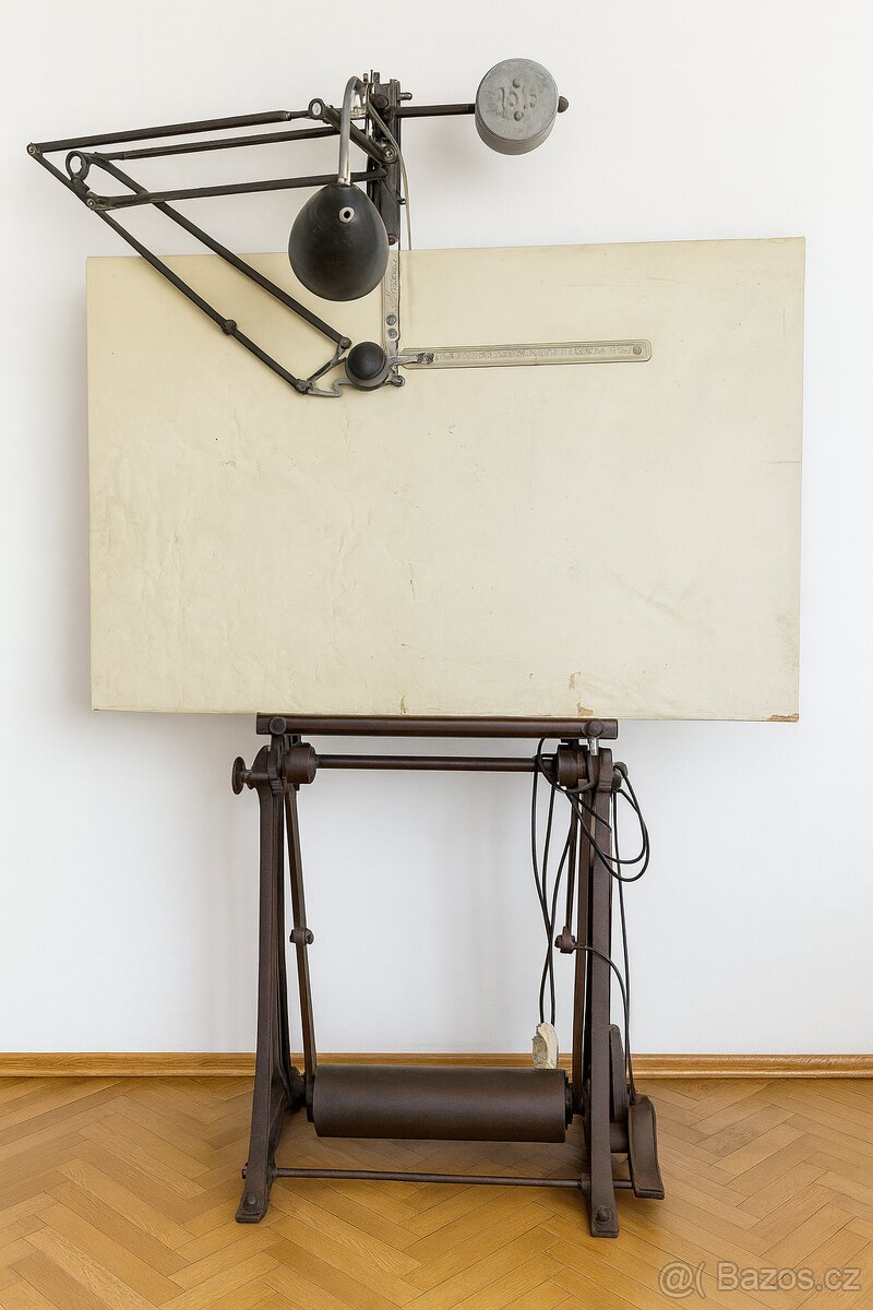 Retro rýsovací prkno REISS A0 – pantograf, litinový stojan