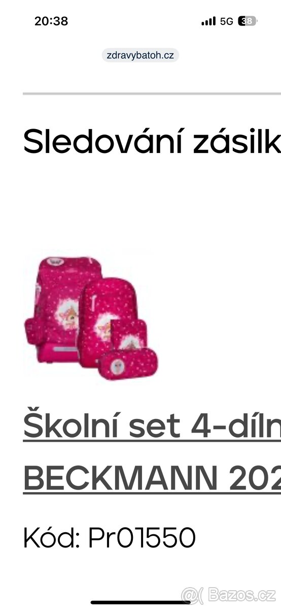 Beckmann školní aktovka/ set AIR RED FOREST DEER