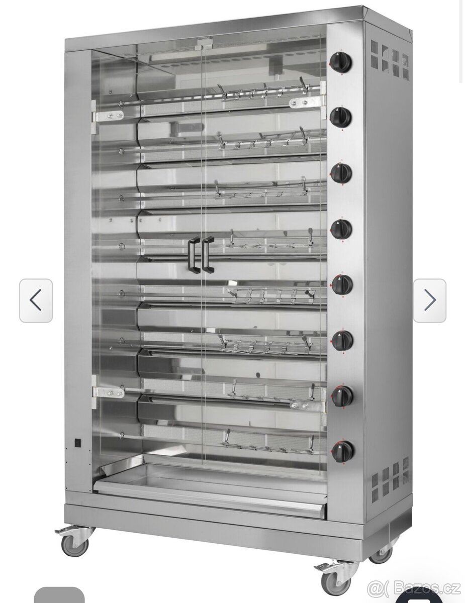 Plynový gril na kuřata PREMIUM s 8 rožni pro 48 kuřat