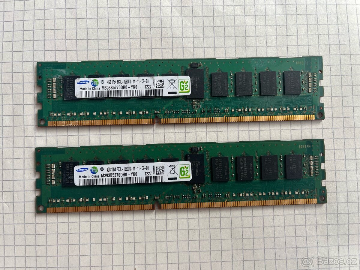 Ram paměti DDR3 2x4GB do serveru
