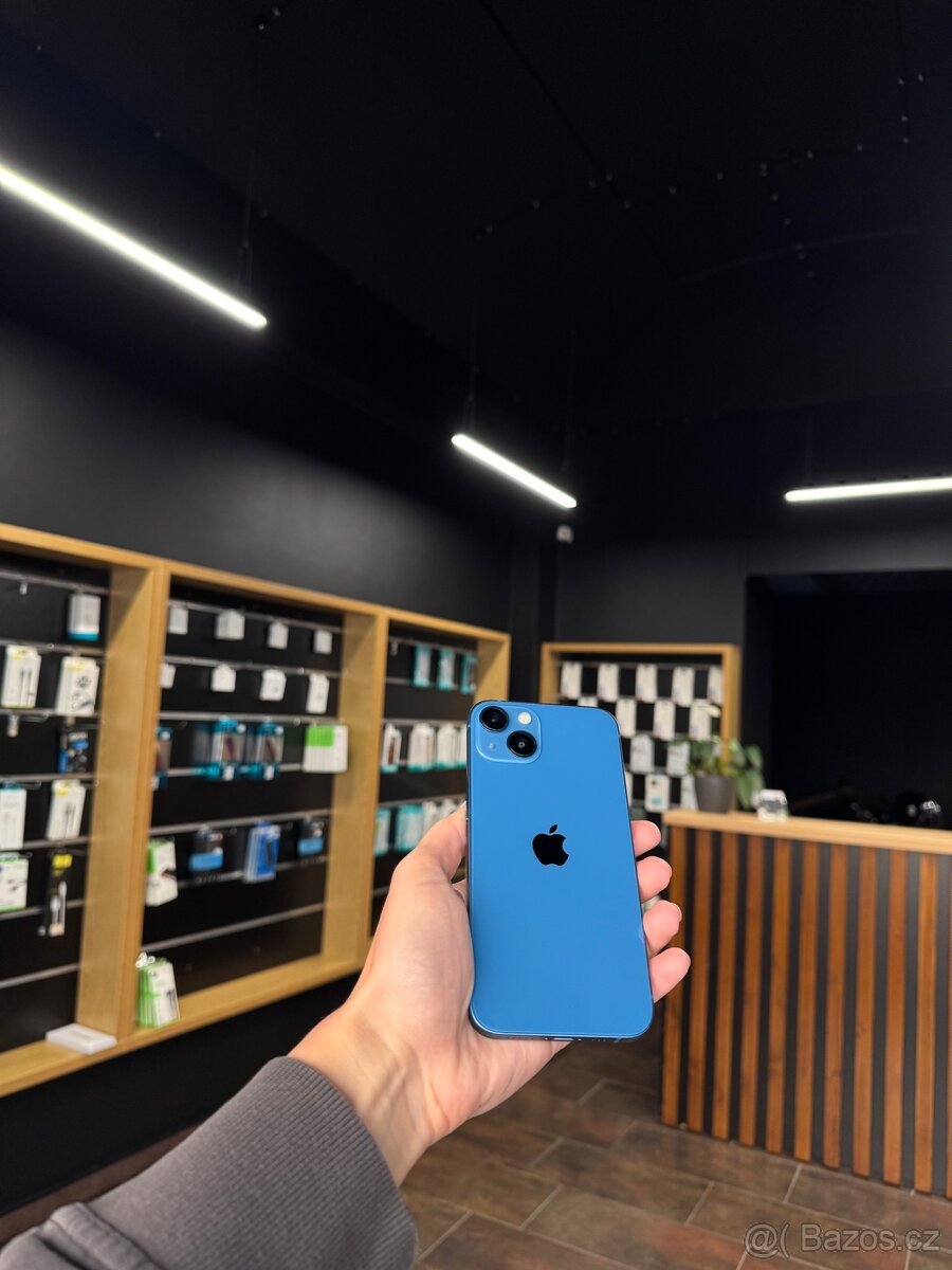 APPLE IPHONE 13 128GB - MODRÝ,BATERIE 100%,ZÁRUKA