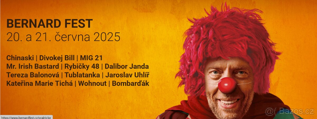 Prodám 2 vstupenky na Bernard fest - dvoudenní