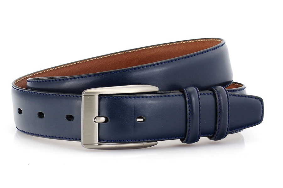 Pánský kožený opasek M3508 o šířce 3,5 cm