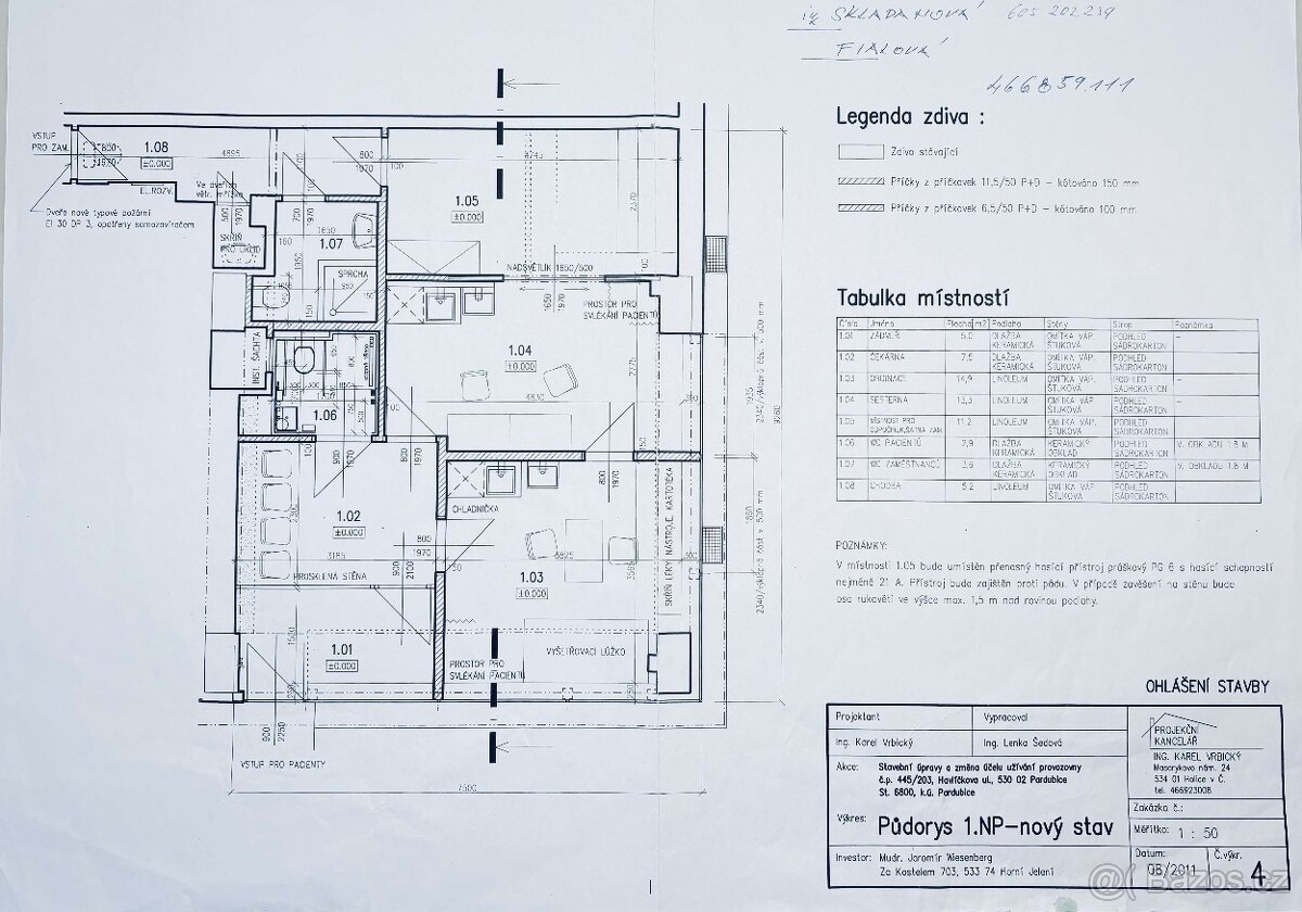 Nebytový prostor zkolaudovaný jako ordinace Pardubice