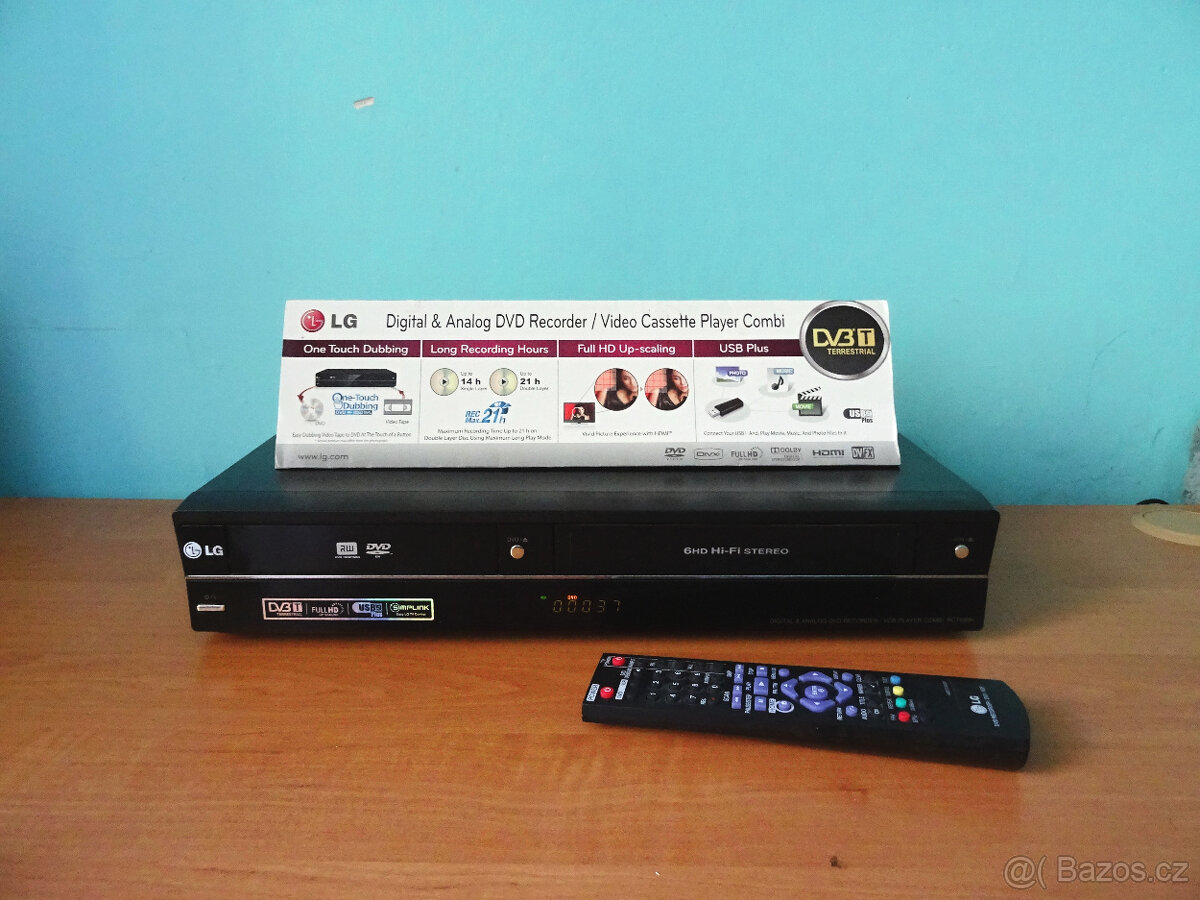 COMBO-LG RCT689H-DVD rekordér+VHS video- Kopíruje VHS na DVD