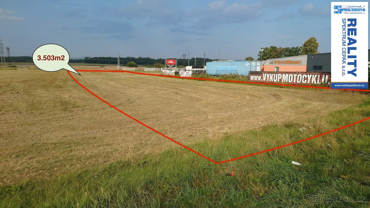 Prodej pozemku pro komerční využití, 3 503 m² - Češnovice, o