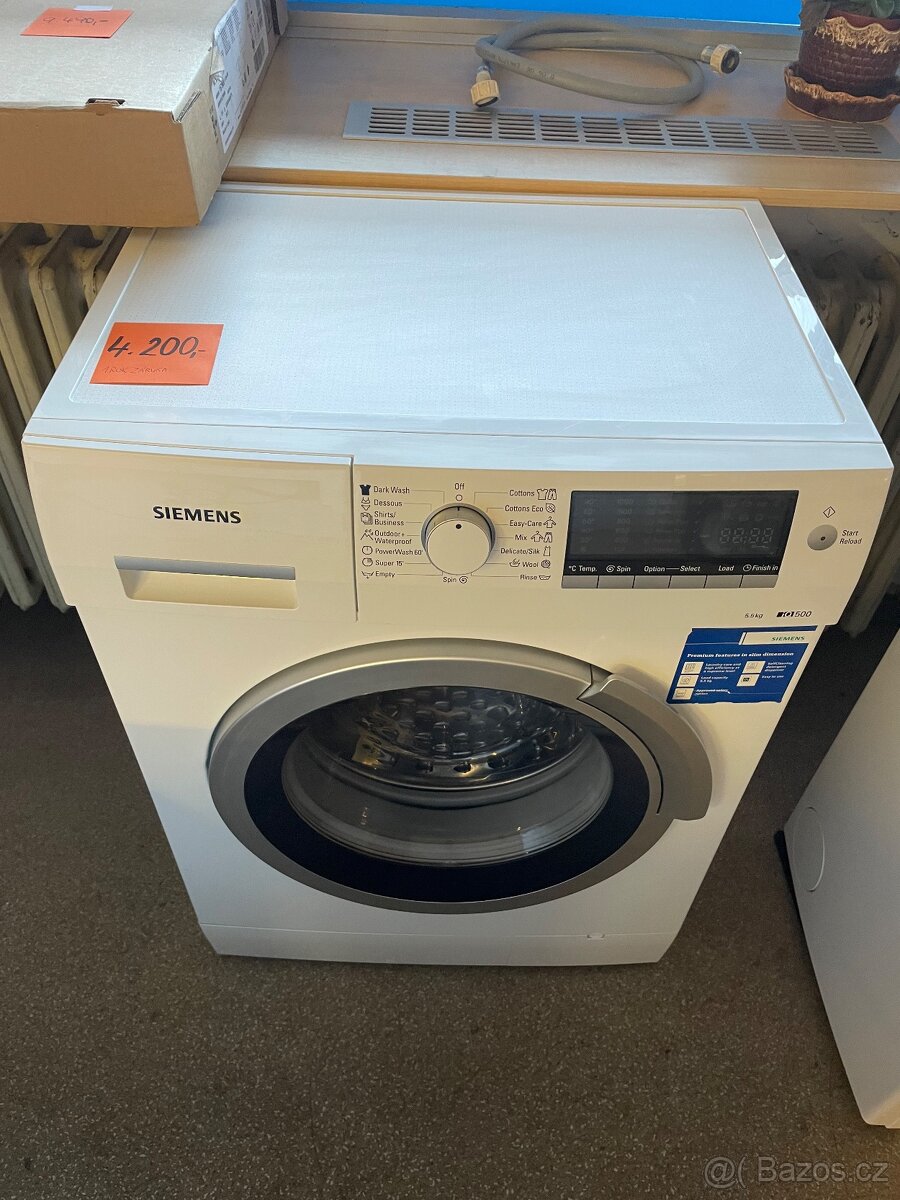 Úzká Repasovaná pracka Siemens se zárukou 1 rok.