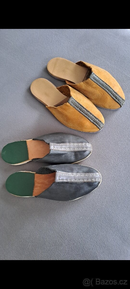 Retro pantofle na chození "po dvorku"