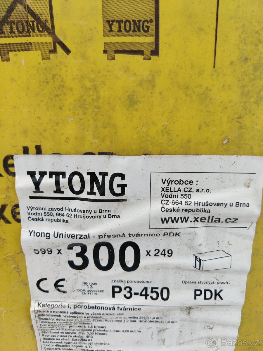 Ytong Univerzál 599x300x249, P3-450