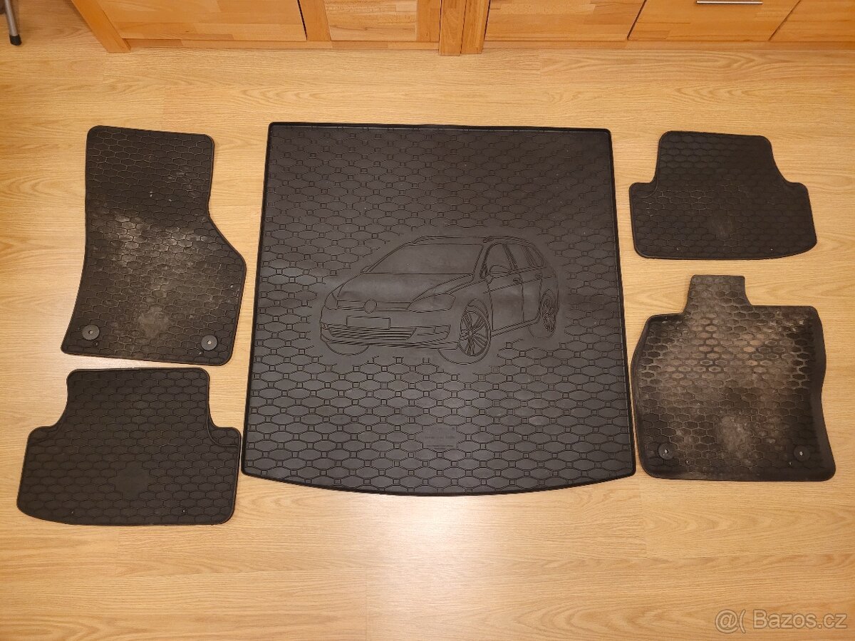 Univerzální gumová vana do kufru a gumové koberce