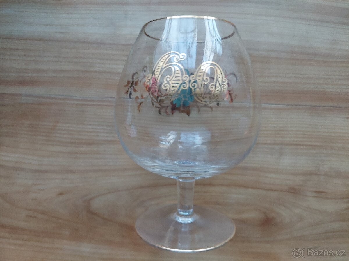 Sklenice k 60. výročí, životní jubileum, dárek, narozeniny