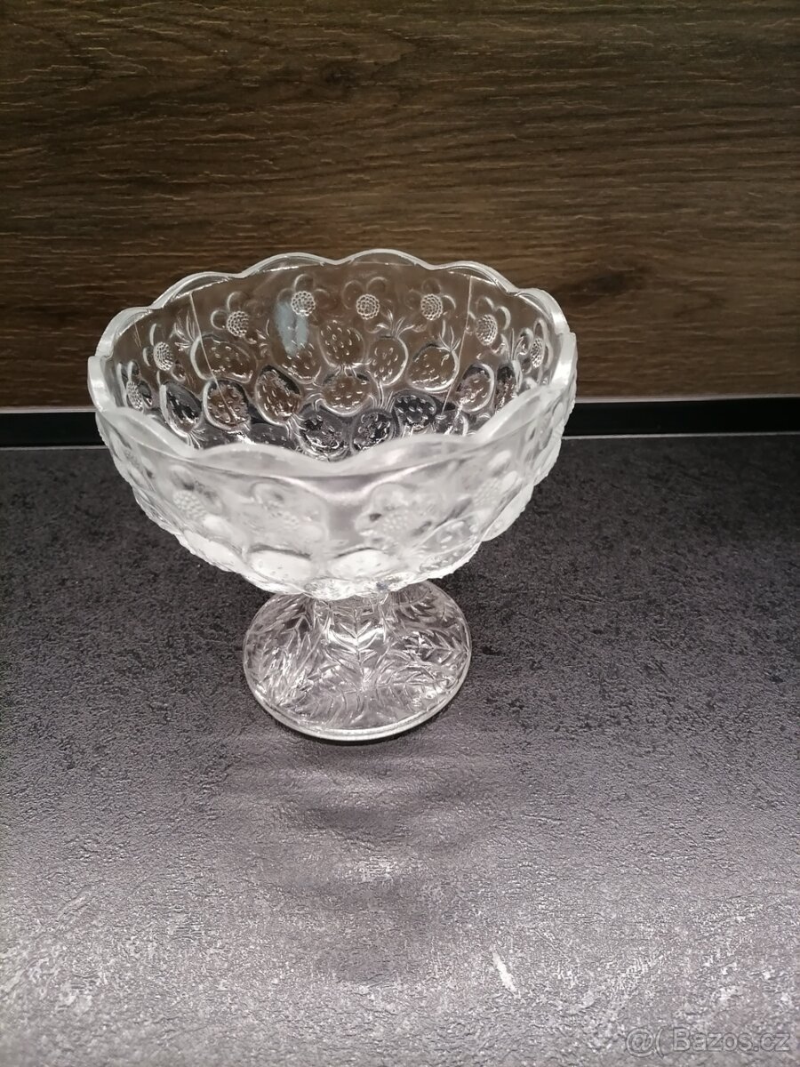 Skleněné misky, talířky, dochucovací sada