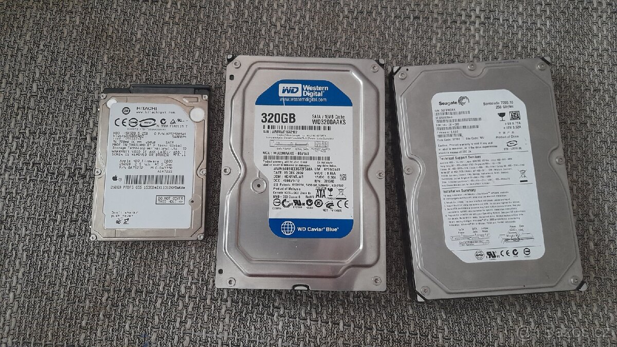 Funkční disky 250,250,320gb