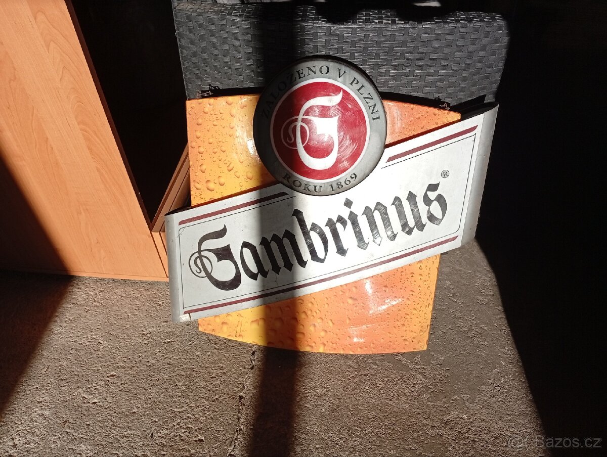 Gambrinus reklamní cedule