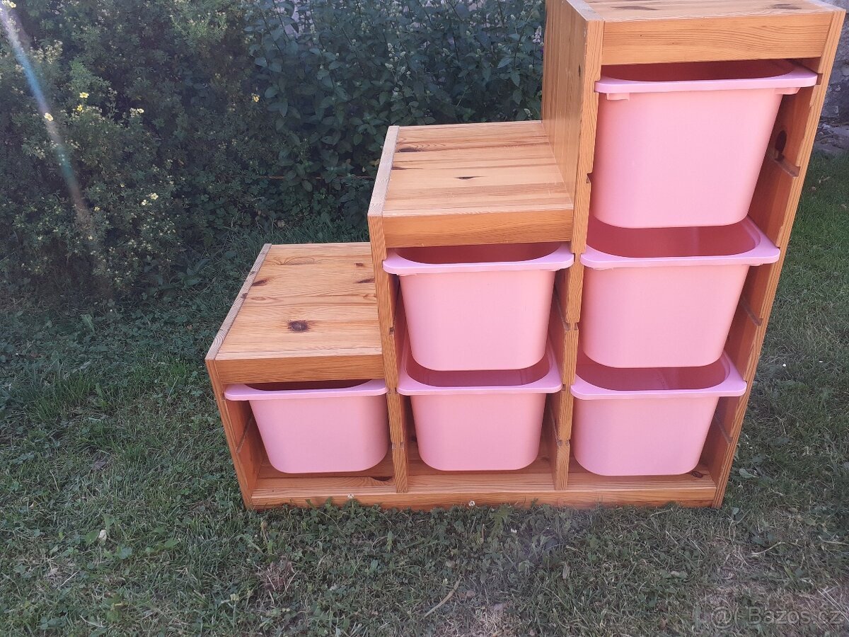 Ikea úložná sestava Trofast schody borovice