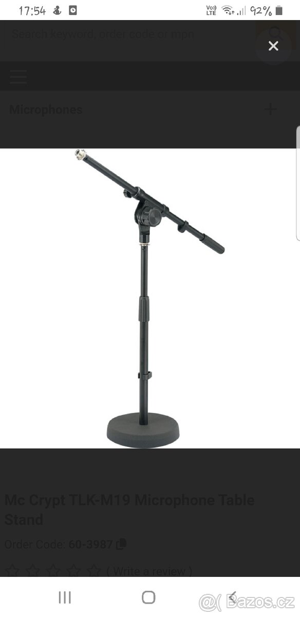 Prodam 3 Mikrofonní stojan