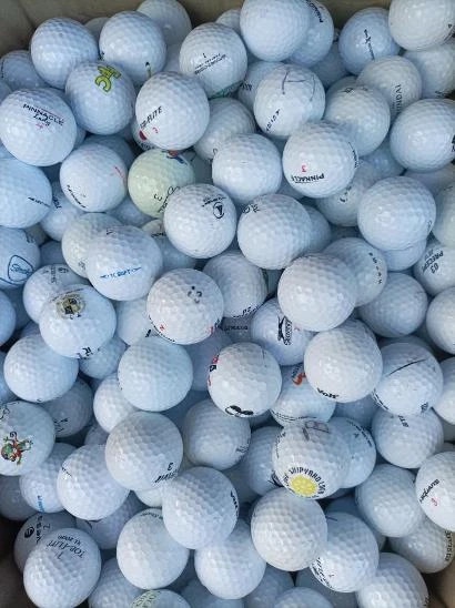 Hrané golfové míčky 50ks, levné značky, třída A/B