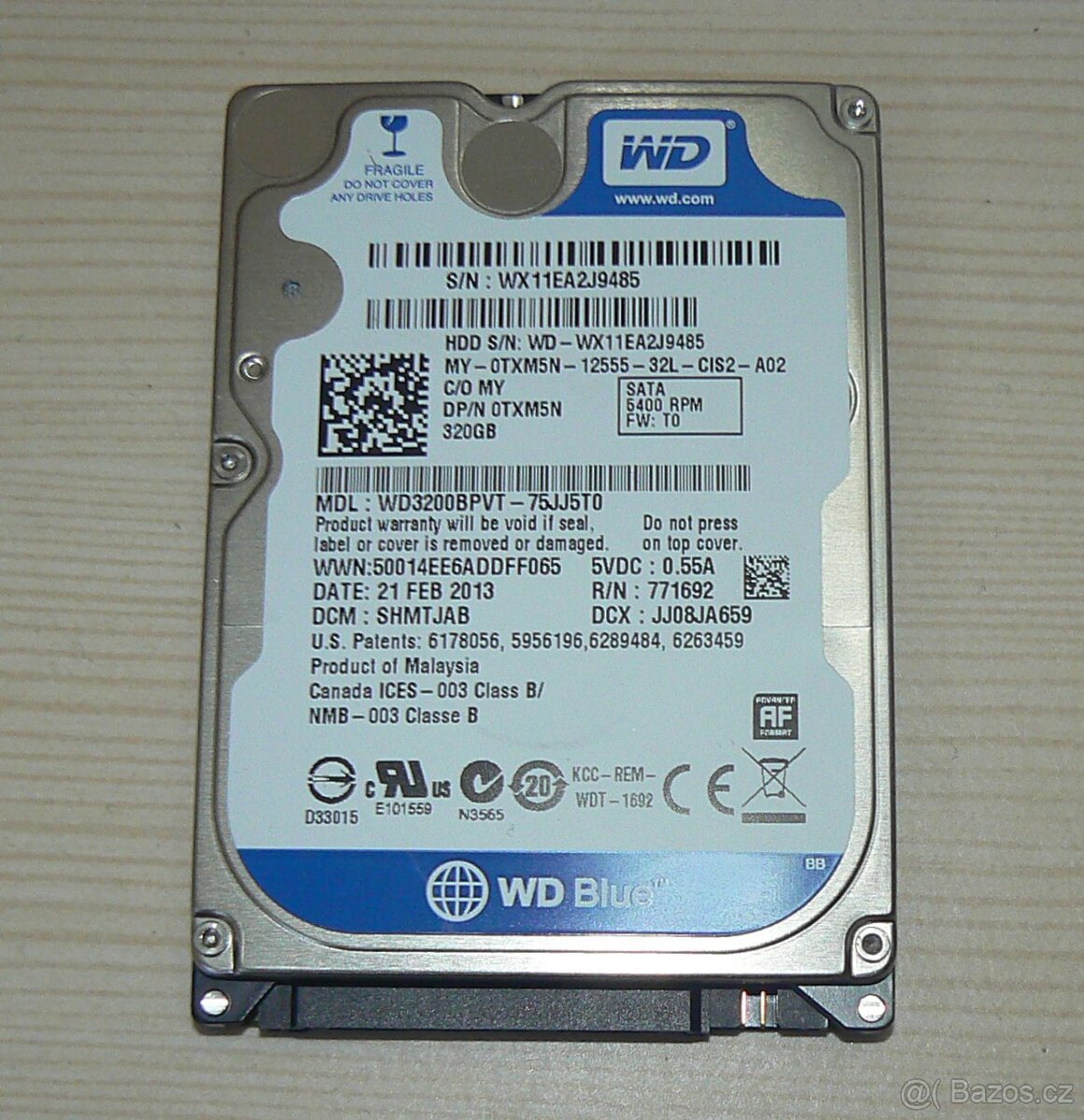 PEVNÝ DISK HDD 2,5" SE ZÁRUKOU - VÝPRODEJ
