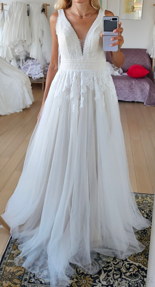 Nové boho svatební šaty s-l