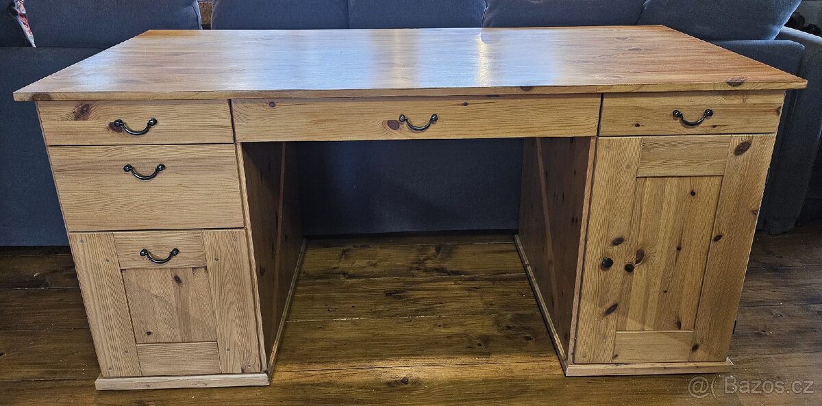 Psací stůl Ikea Alve/Leksvik mořidlo antik