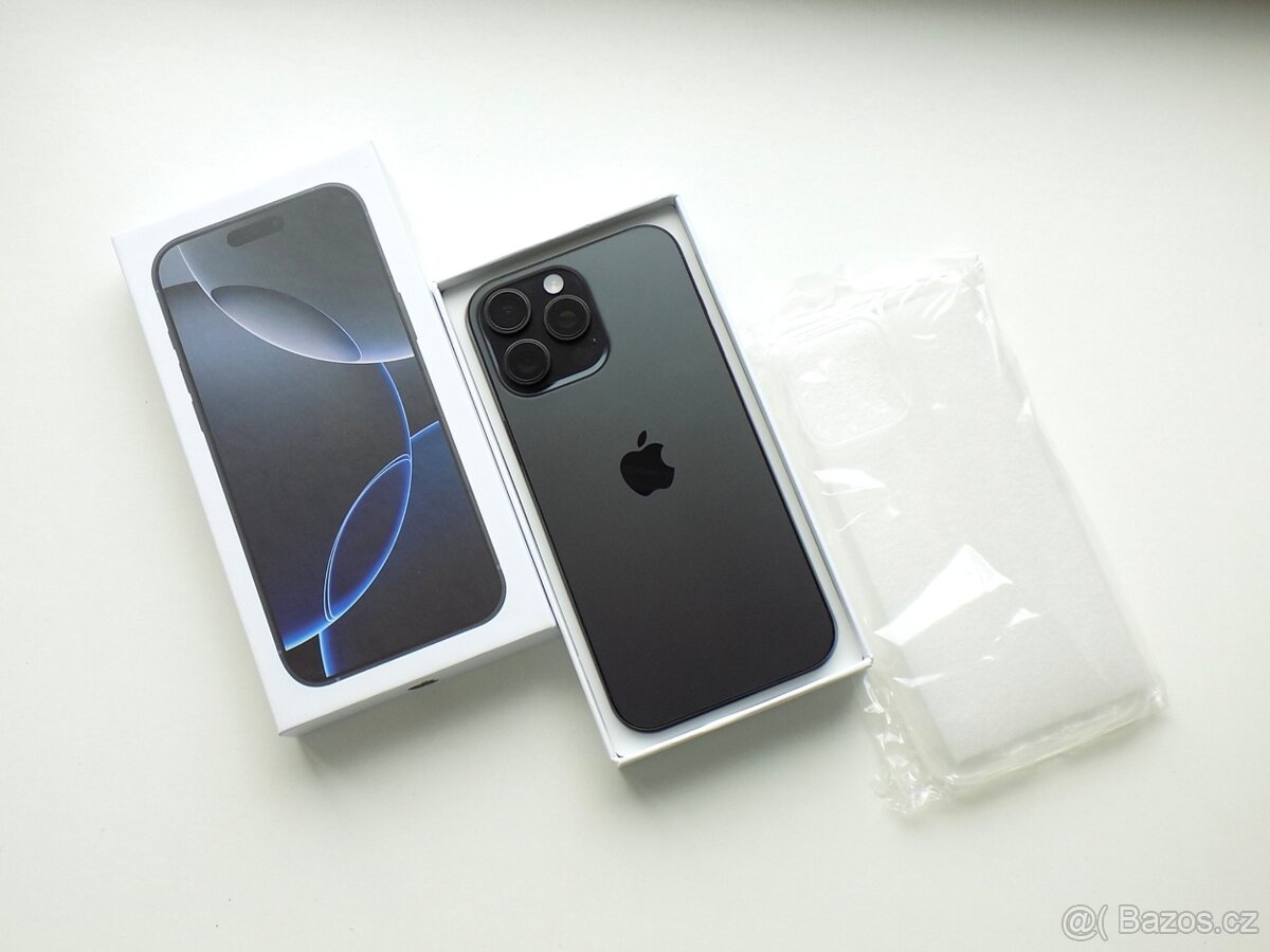 APPLE iPhone 16 Pro MAX 256GB Černý titan - 100% BATERIE