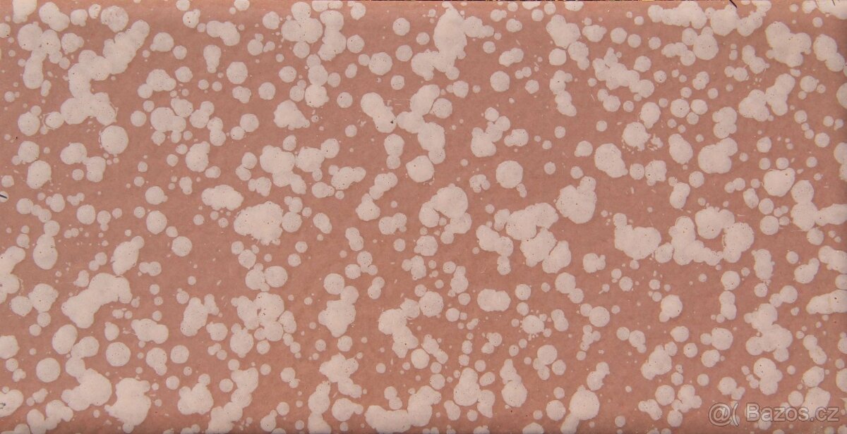 Retro keramické dlaždice - červené kropenaté, lesklé - KERKO