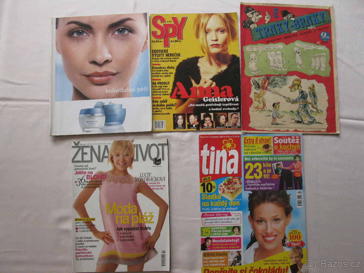 časopisy,Příběhy,zdraví,retro čas.,knihyDorka,recepty,OK,SPY