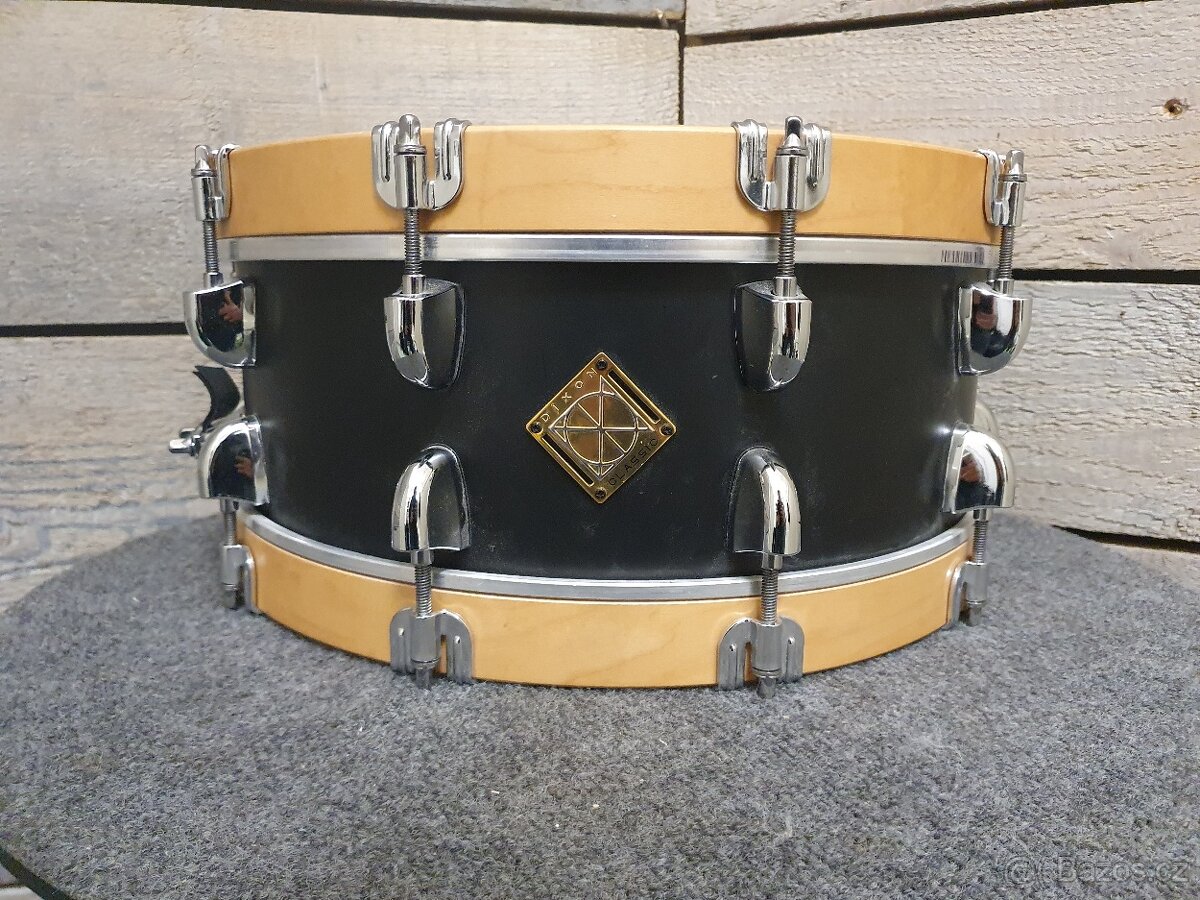 snare 14"x5,5" Dixon Satin Black Maple