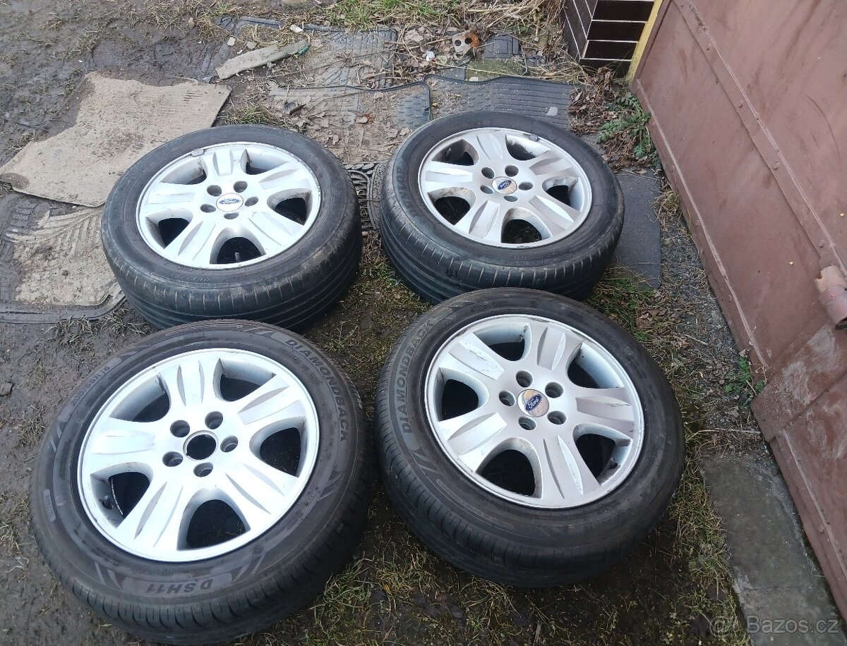 Zutá kola 5x108 16 originál alu kola Ford zachovalý stav,..