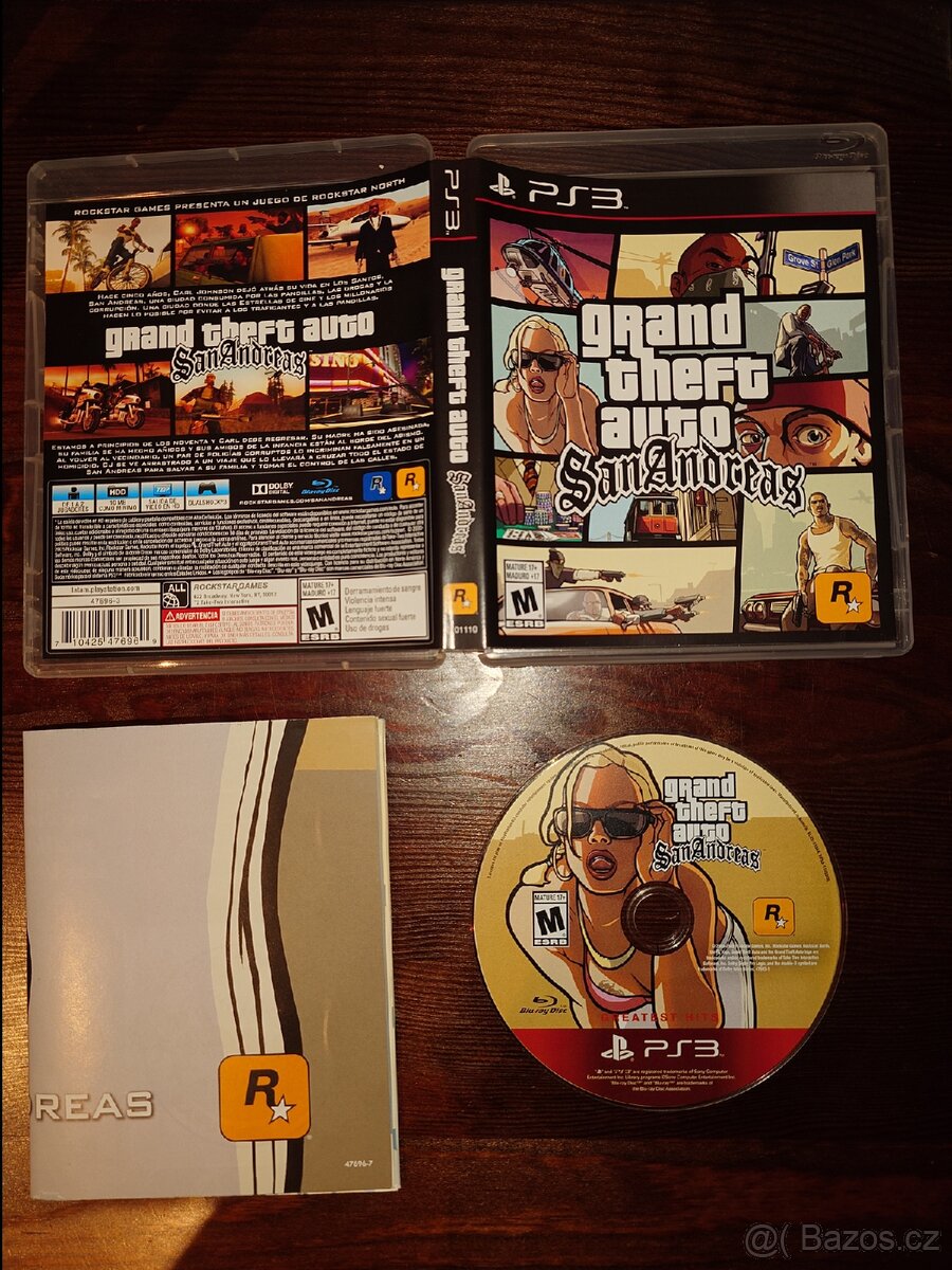 Ps3 - PlayStation 3 GTA San Andreas včetně mapy