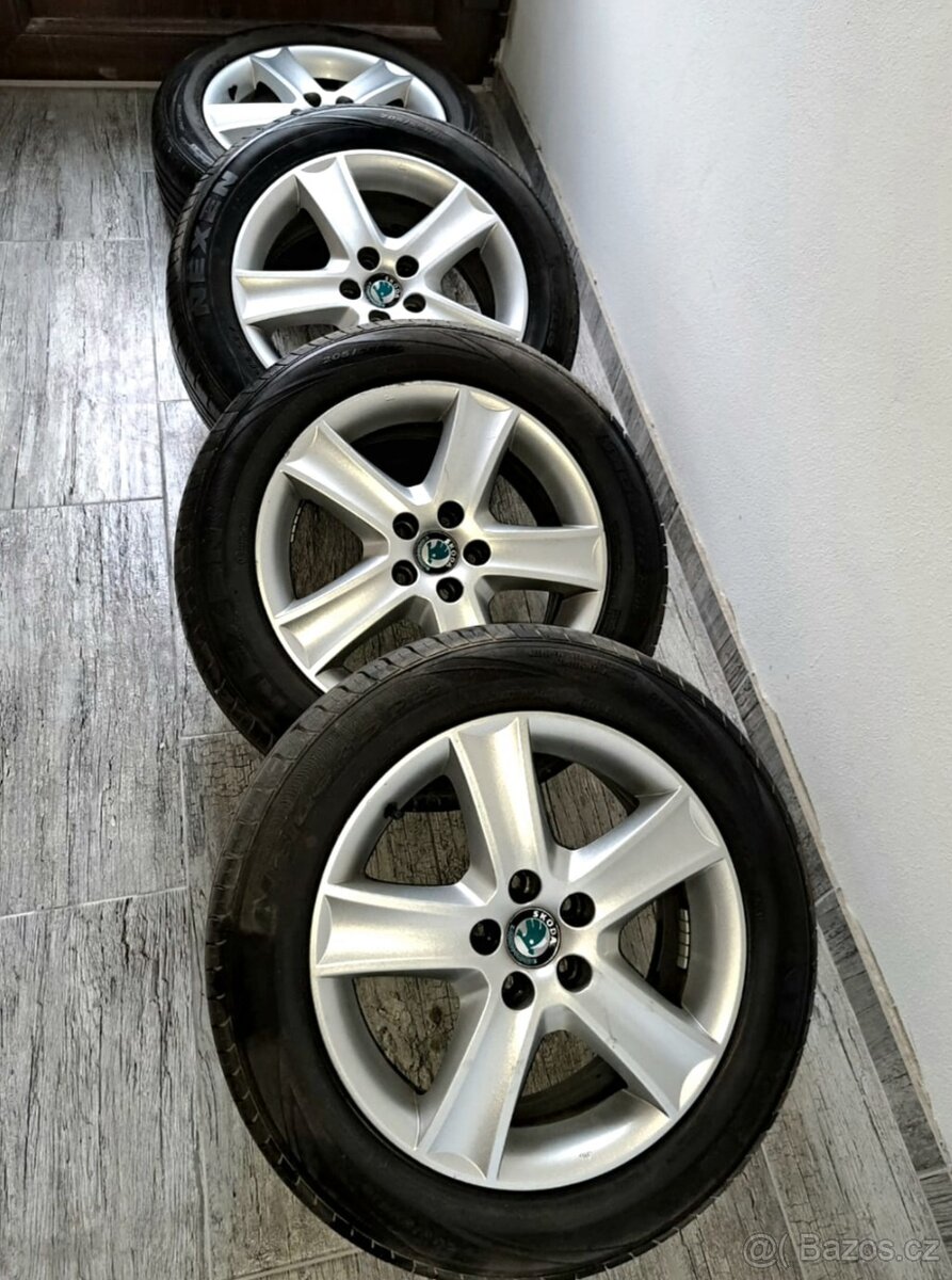 Originál ŠKODA alu + letní pneu