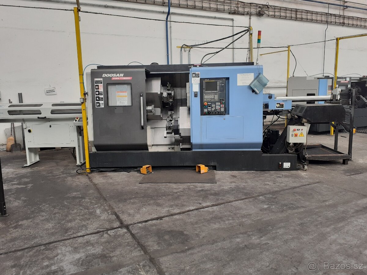 Soustruh cnc Doosan Puma TT 1800 SY+ podavač