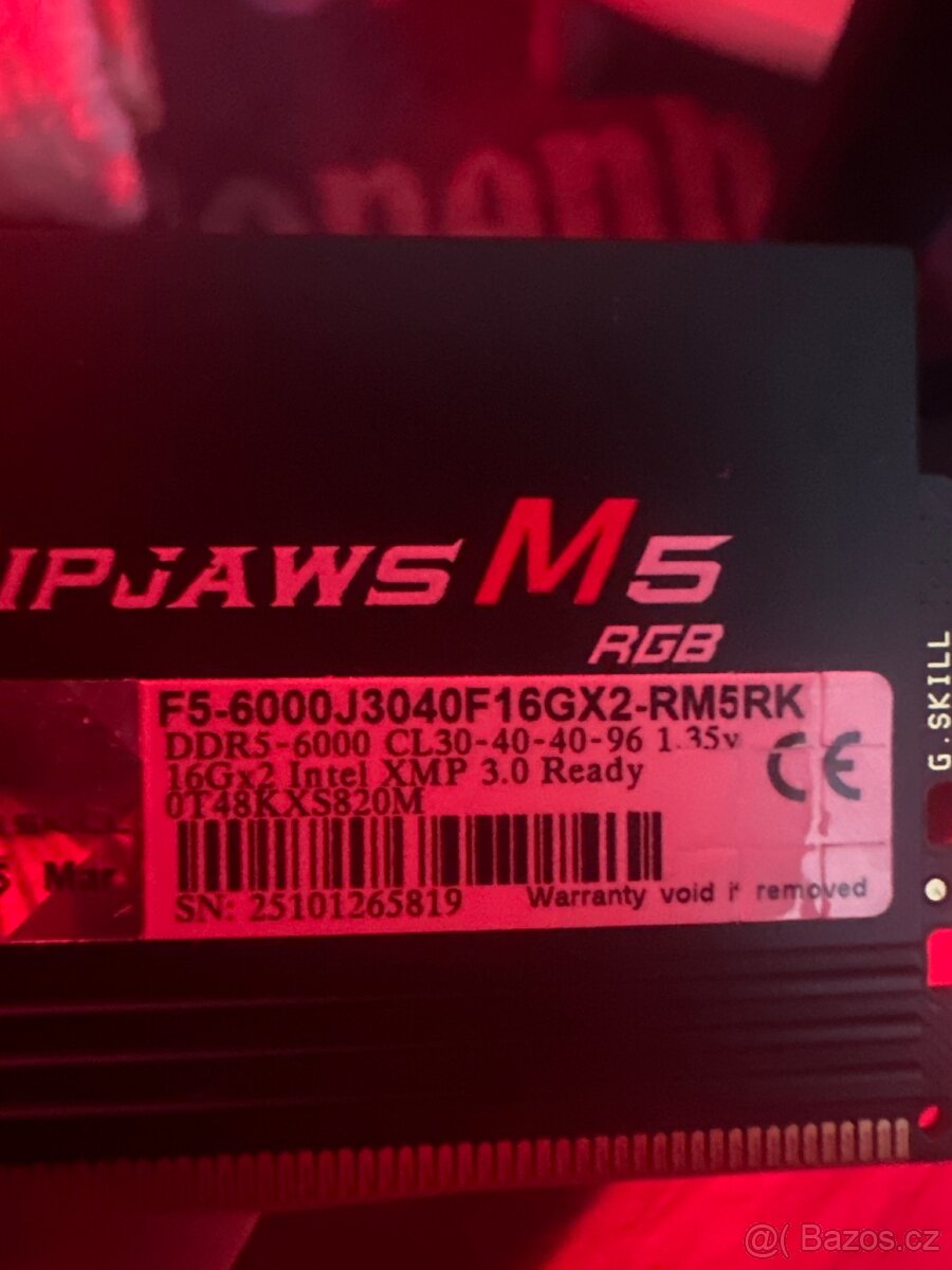 RAM DDR5 G.SKILL Ripjaws32GB KIT 6000MT/s CL30 - RGB