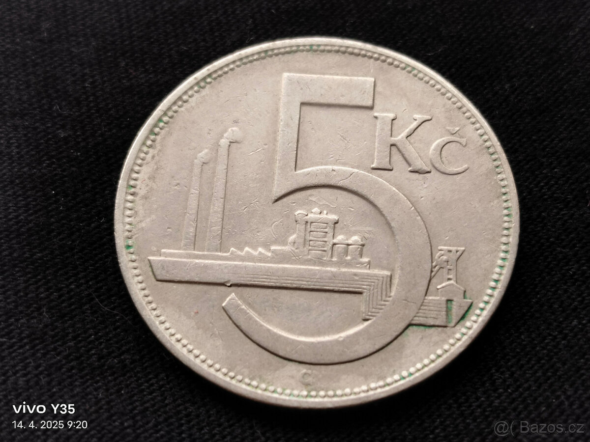 5 Kč 1926 RR Československo