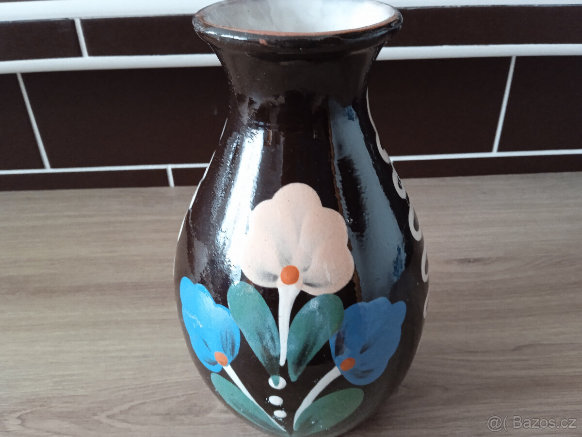 Retro váza z keramiky-Pozdišovce Slovensko